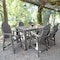 Highwood Usa Hamilton 7pc Rectangular Counter Height Outdoor Patio Furniture Dining Set 72 x 42 AD-ST7HM2CO4BA-CGE - alternate 2